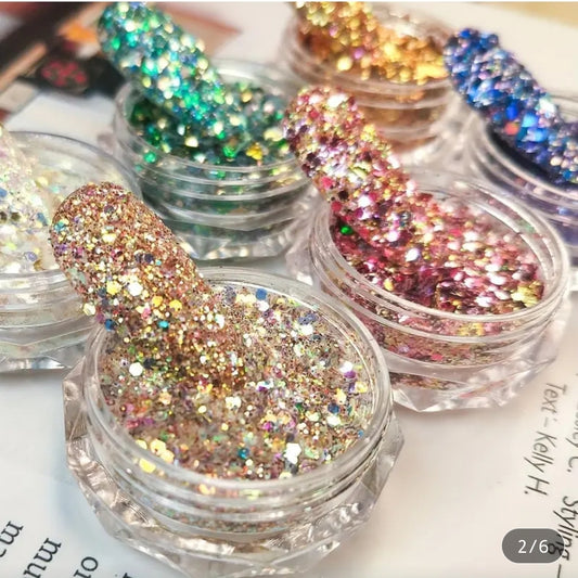 Reflective Loose Glitter 6 pc