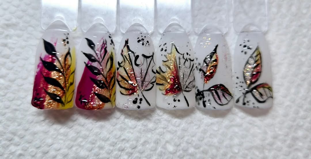 Leaves Nail Art Tutorial