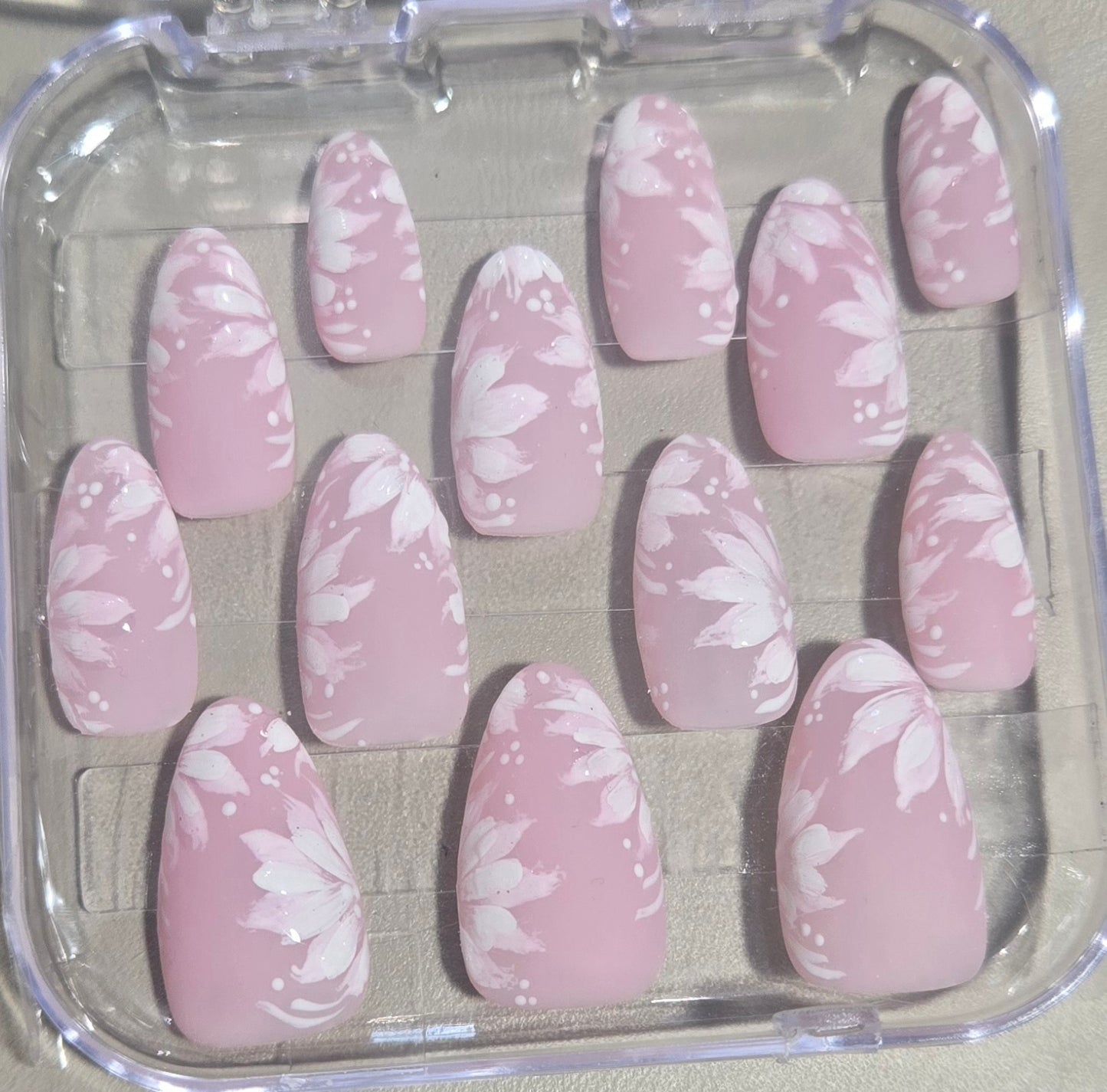 Elegant Pink Floral | Press-On Nails