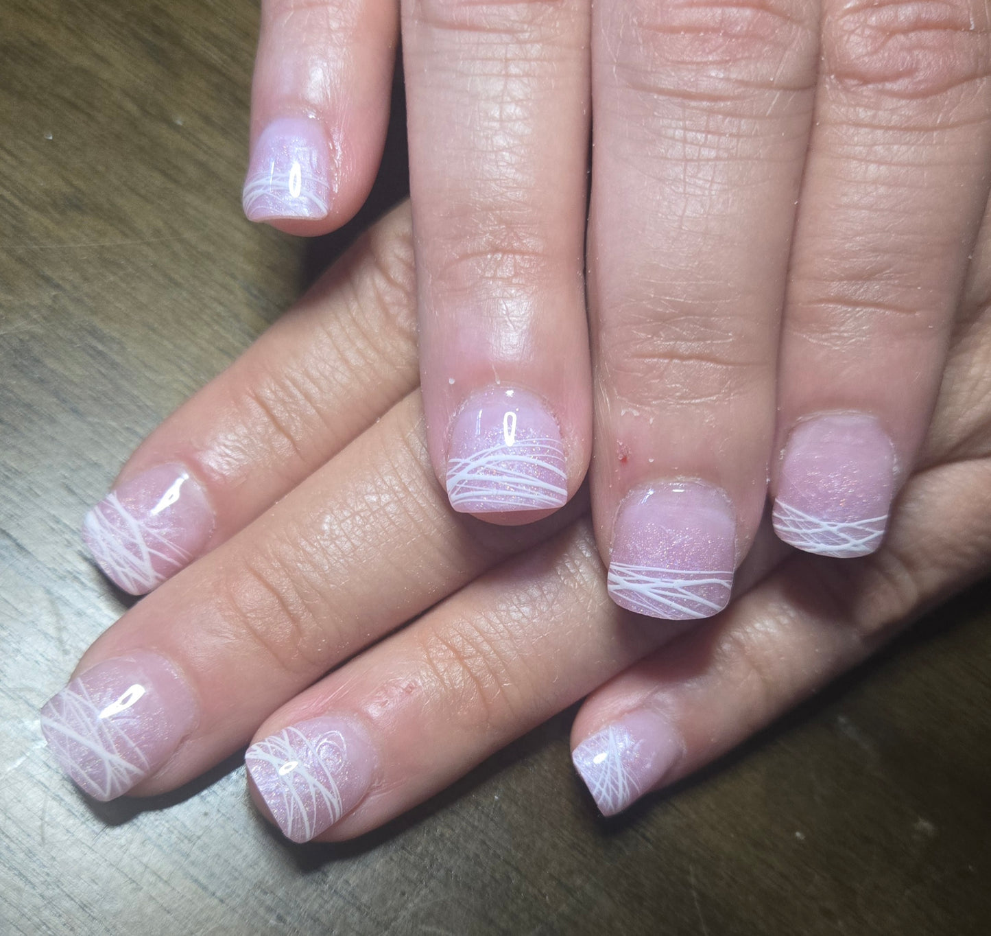 Soft Pink Striped Ombre | Press-On Nails