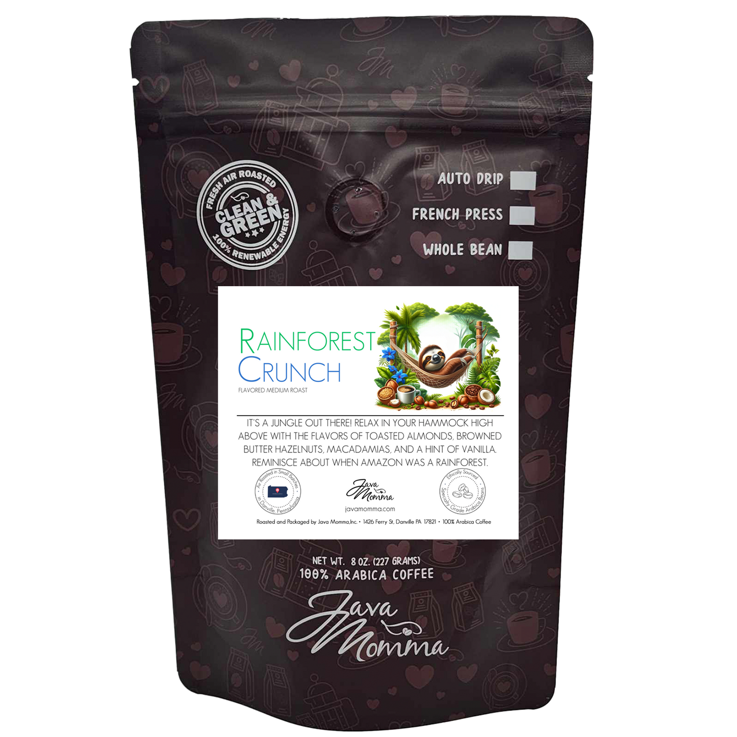 Rainforest Crunch Flavored Coffee: Auto Drip / 1/2 pound