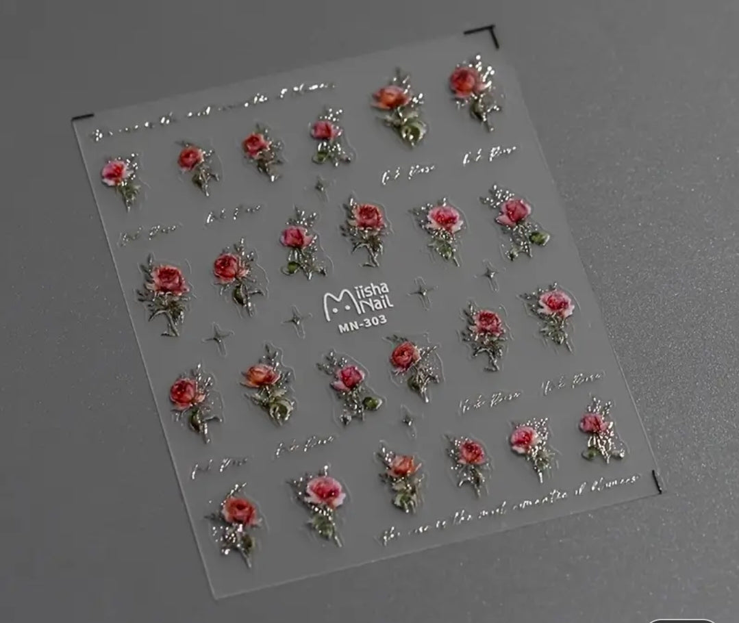 Elegant Roses • Laser Stickers