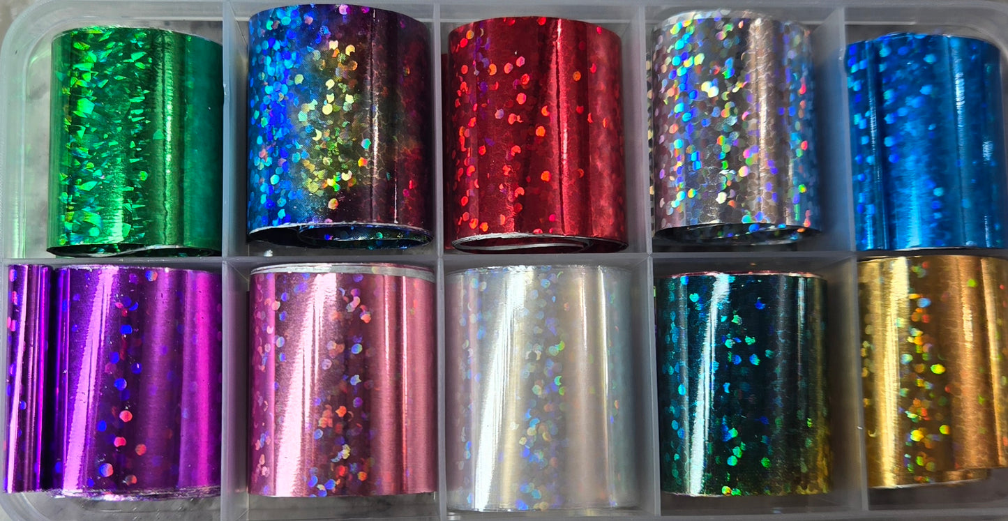 Holographic Glitter Foil Kit