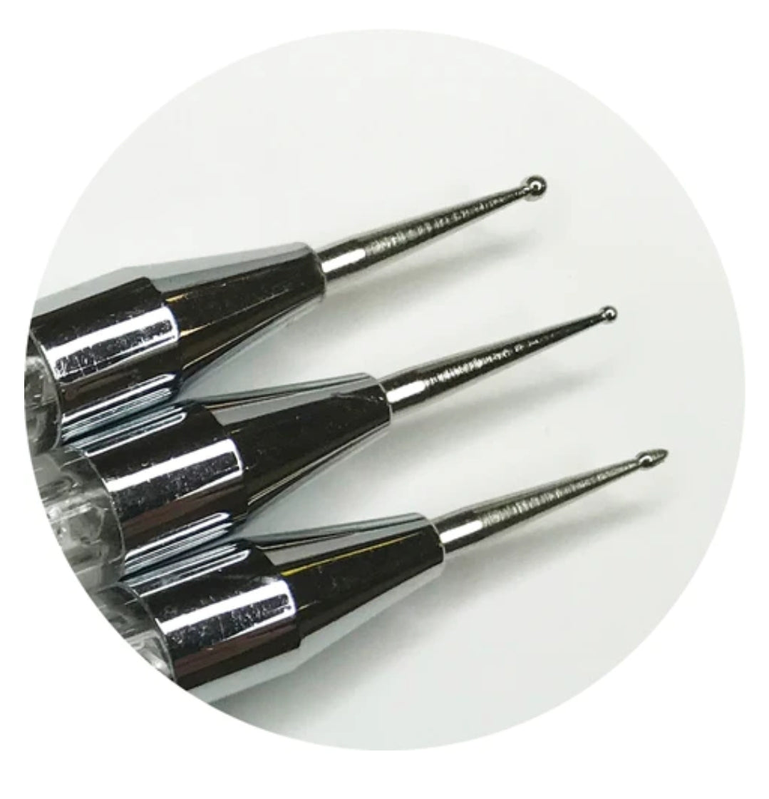 3 X NAILCHEMY DOTTING NAIL ART TOOLS