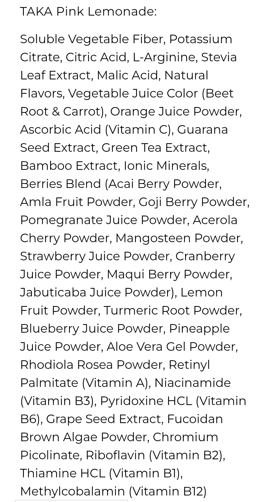 TAKA • 30 stick packs