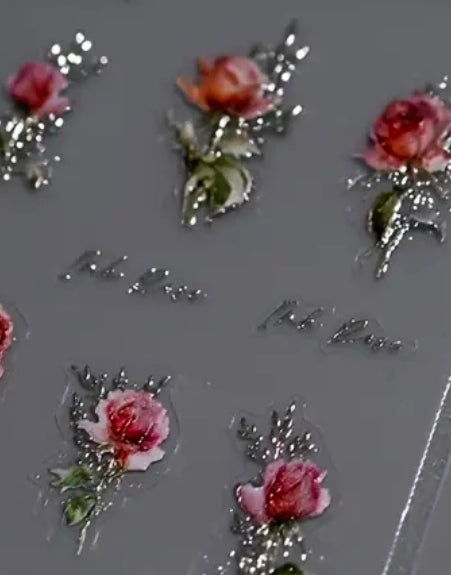 Elegant Roses • Laser Stickers