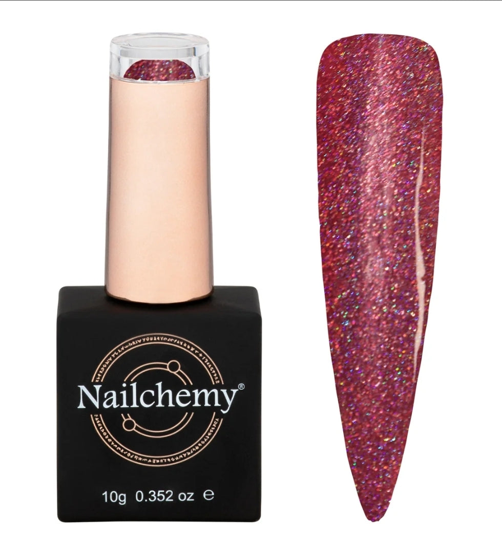 Crimson Echo • Holographic • Hema-Free • Gel Polish by Nailchemy