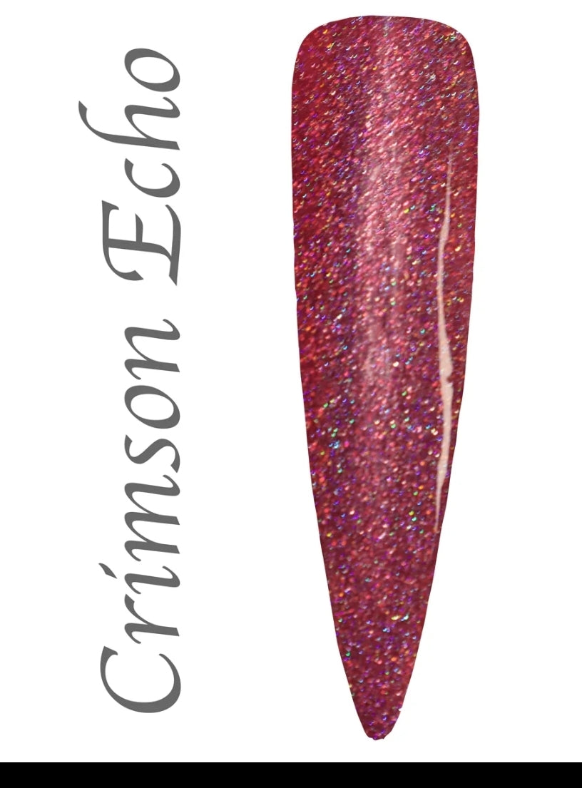 Crimson Echo • Holographic • Hema-Free • Gel Polish by Nailchemy